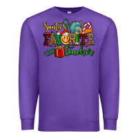 Purple santa's favorite teacher Premium Sweatshirt - AdoDesignShop