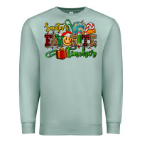 Seafoam santa's favorite teacher Premium Sweatshirt - AdoDesignShop