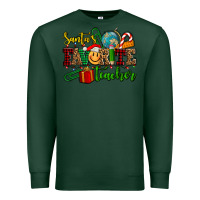 Sports Green santa's favorite teacher Premium Sweatshirt - AdoDesignShop