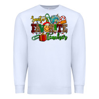 White santa's favorite teacher Premium Sweatshirt - AdoDesignShop