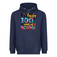 Navy happy 100th days of school cat Heavyweight Hoodie - Artiststas