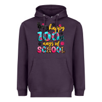 Plum happy 100th days of school cat Heavyweight Hoodie - Artiststas