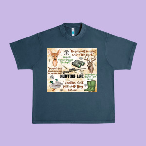 Hunting Life Urban Heavy Tee Designed By Maliassmallbusiness
