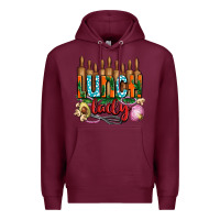 Burgundy lunch lady with onions Premium Hoodie - AdoDesignShop