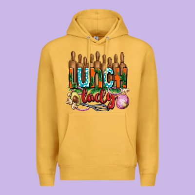 Lunch Lady With Onions Premium Hoodie Designed By Adodesignshop