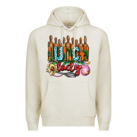 Oatmeal Heather lunch lady with onions Premium Hoodie - AdoDesignShop