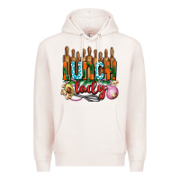 Pale Pink lunch lady with onions Premium Hoodie - AdoDesignShop
