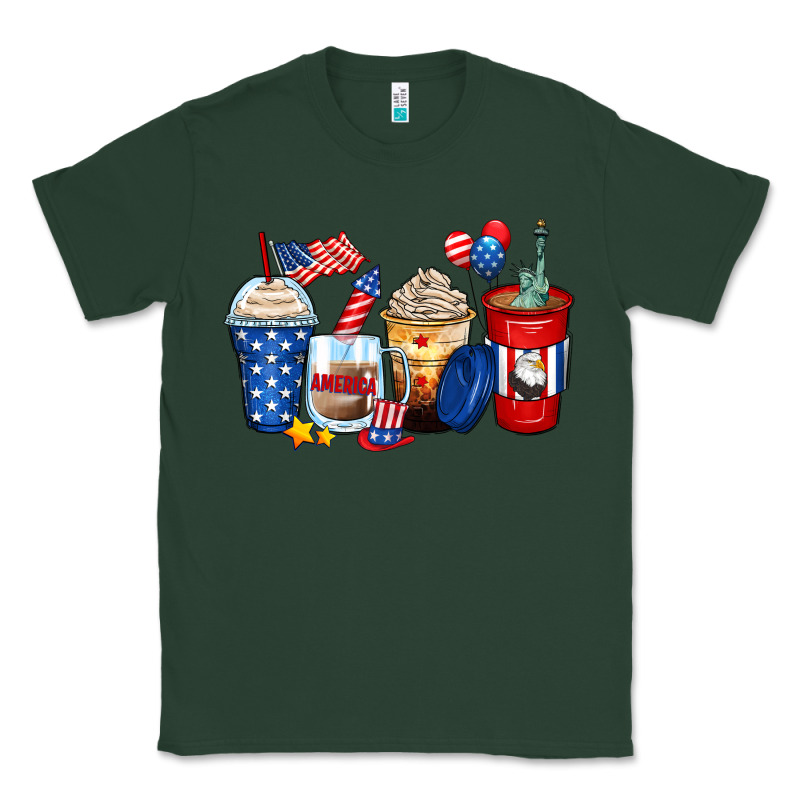 4th Of July Coffee Cups Classic Tee by Zillion Design Studio | Teevron