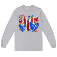 Moon Dust 4th of july hearts Long Sleeve Tee - texasbilliewilder