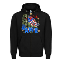Black red white rawr Zipper Hoodie - Zillion Design Studio