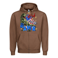 Chestnut red white rawr Zipper Hoodie - Zillion Design Studio