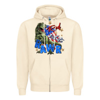 Sandshell red white rawr Zipper Hoodie - Zillion Design Studio