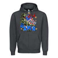Smoke red white rawr Zipper Hoodie - Zillion Design Studio