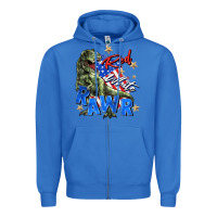 True Royal red white rawr Zipper Hoodie - Zillion Design Studio