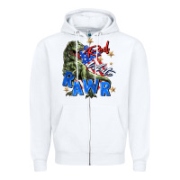 White red white rawr Zipper Hoodie - Zillion Design Studio