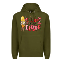 Army Green i like you elote mexican valentines day Premium Hoodie - MaliasSmallBusiness