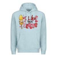 Blue Mist i like you elote mexican valentines day Premium Hoodie - MaliasSmallBusiness
