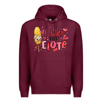 Burgundy i like you elote mexican valentines day Premium Hoodie - MaliasSmallBusiness