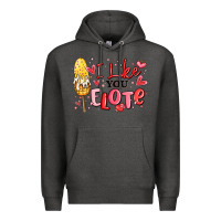 Charcoal Heather i like you elote mexican valentines day Premium Hoodie - MaliasSmallBusiness
