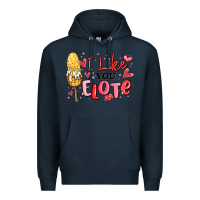 Navy i like you elote mexican valentines day Premium Hoodie - MaliasSmallBusiness