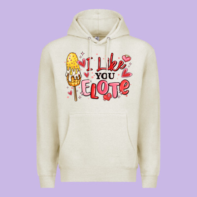 I Like You Elote Mexican Valentines Day Premium Hoodie Designed By Maliassmallbusiness