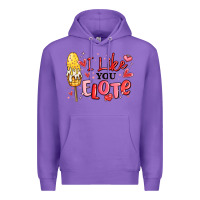 Purple i like you elote mexican valentines day Premium Hoodie - MaliasSmallBusiness