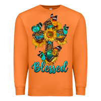 Carrot cross with butterfly blessed Premium Sweatshirt - BundleAndBundleShop