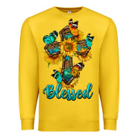 Lemon cross with butterfly blessed Premium Sweatshirt - BundleAndBundleShop