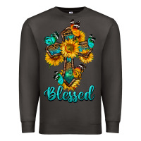 Smoke cross with butterfly blessed Premium Sweatshirt - BundleAndBundleShop