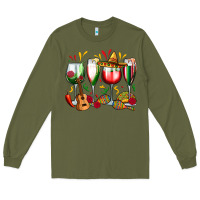 Army Green mexico wine glasses Long Sleeve Tee - Zillion Design Studio