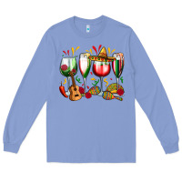 Colony Blue mexico wine glasses Long Sleeve Tee - Zillion Design Studio