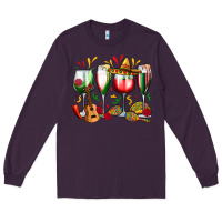 Plum mexico wine glasses Long Sleeve Tee - Zillion Design Studio