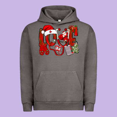 Christmas Love Nurse Urban Hoodie Designed By Nancycooperartshop