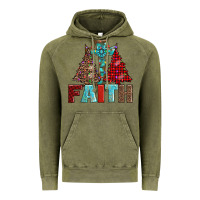Vintage Olive cross and christmas trees Vintage Hoodie - AdoDesignShop
