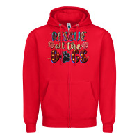 Red rescue all the dogs Zipper Hoodie - Zillion Design Studio