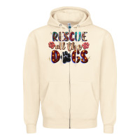 Sandshell rescue all the dogs Zipper Hoodie - Zillion Design Studio