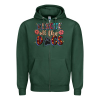Sports Green rescue all the dogs Zipper Hoodie - Zillion Design Studio