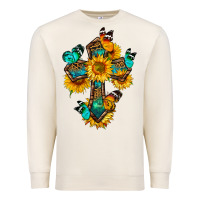 Sandshell cross with butterfly Premium Sweatshirt - BundleAndBundleShop