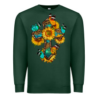 Sports Green cross with butterfly Premium Sweatshirt - BundleAndBundleShop