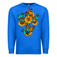True Royal cross with butterfly Premium Sweatshirt - BundleAndBundleShop
