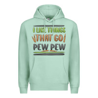 Seafoam i like things that go pew pew Premium Hoodie - MaliasSmallBusiness
