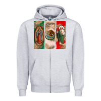 Heather Grey Virgin Mary and San Judas Zipper Hoodie - CTS Tumbler Store