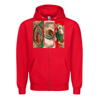 Red Virgin Mary and San Judas Zipper Hoodie - CTS Tumbler Store