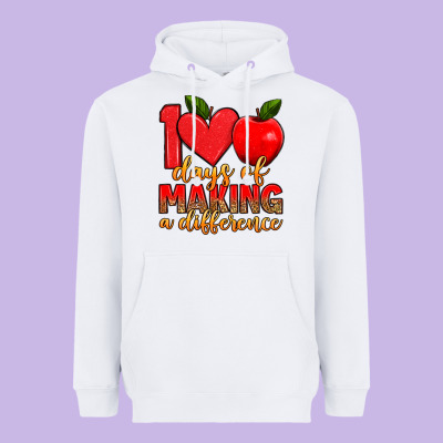 100 Days Of Making A Difference Heavyweight Hoodie Designed By Artiststas