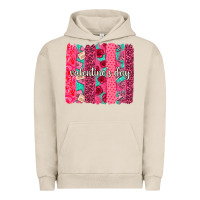 Pigment French Oak valentines day brushstroke background brushstroke Urban Hoodie - NancyCooperArtShop