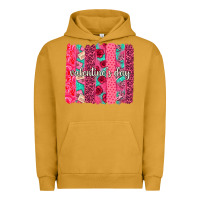 Pigment Peanut Butter valentines day brushstroke background brushstroke Urban Hoodie - NancyCooperArtShop