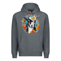 Rock Daisy Goat With Background Premium Hoodie - RanaPortraitStore