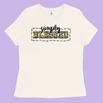Simply Blessed Ladies Tee Designed By Barkaloodesign