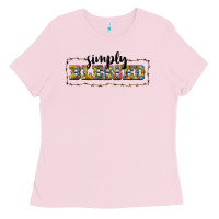 Bubblegum Pink simply blessed Ladies Tee - BarkalooDesign