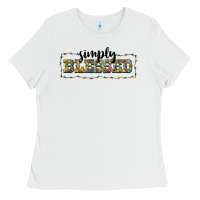 White simply blessed Ladies Tee - BarkalooDesign
